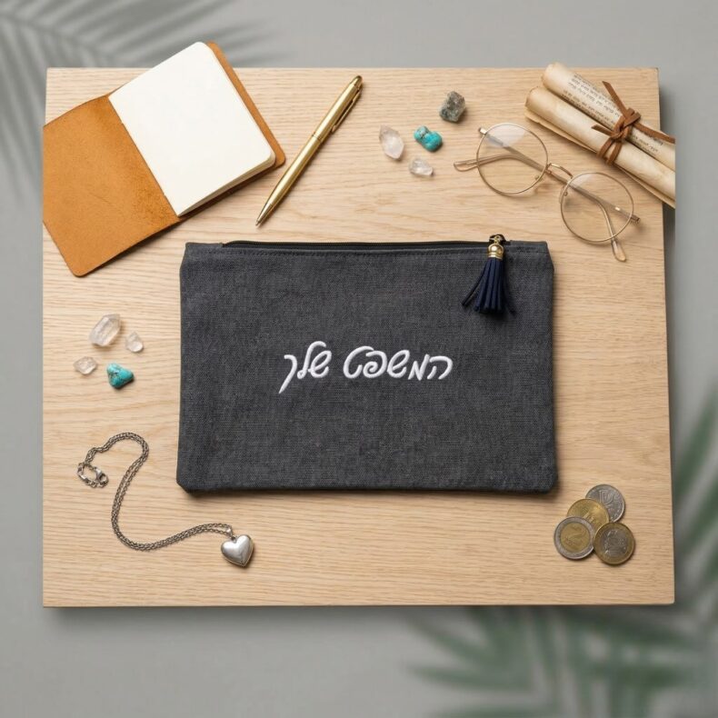 תיק איפור מג'ינס עם המשפט שלך