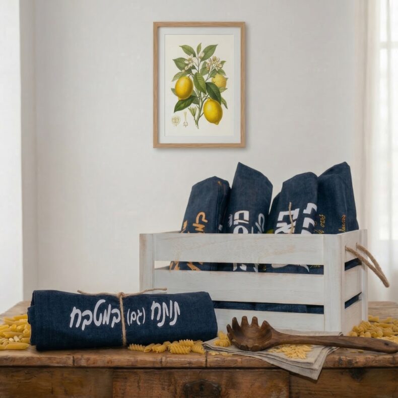 סינר מג'ינס לגבר עם כיתוב