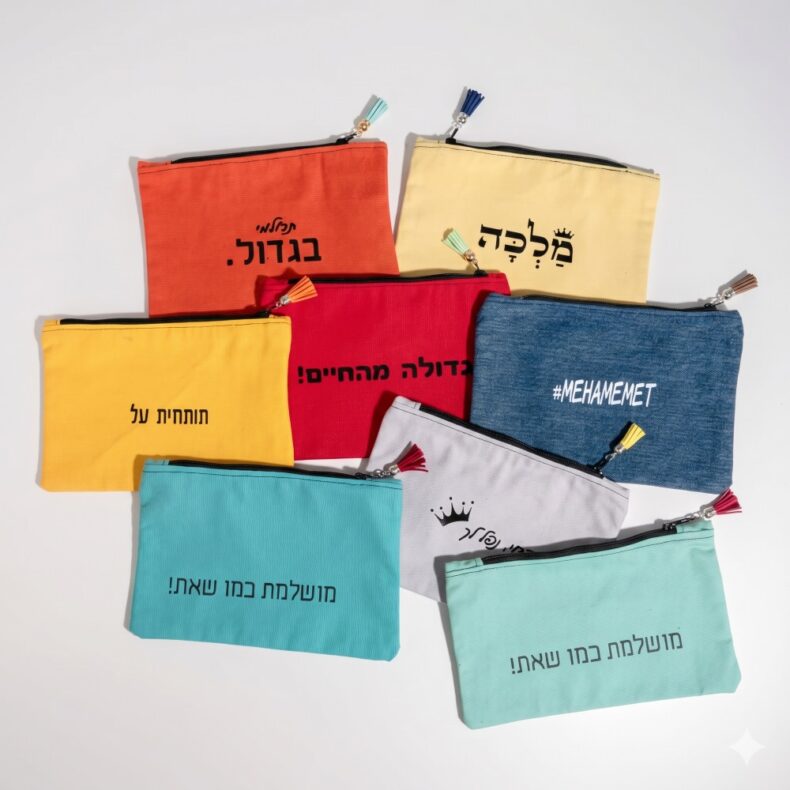 תיק איפור קנבס צבעוני